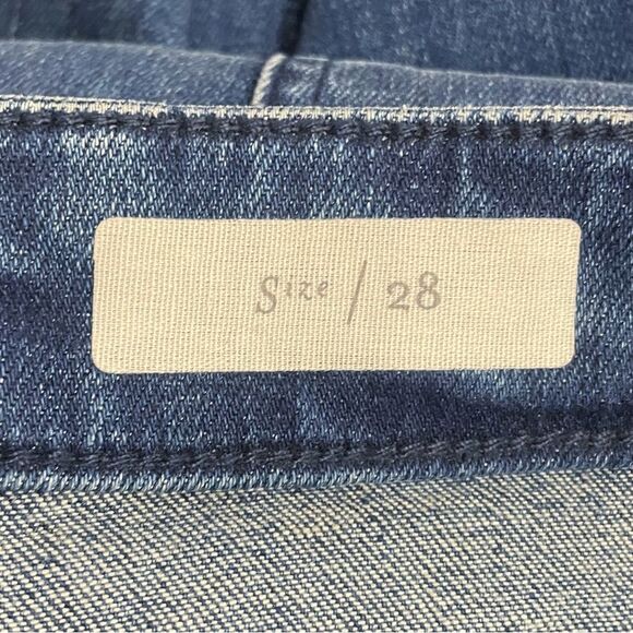 Anthropologie Pilcro Stet High Rise Flare Boho Leather Braid Trim Size 28 | 6 - Picture 9 of 13